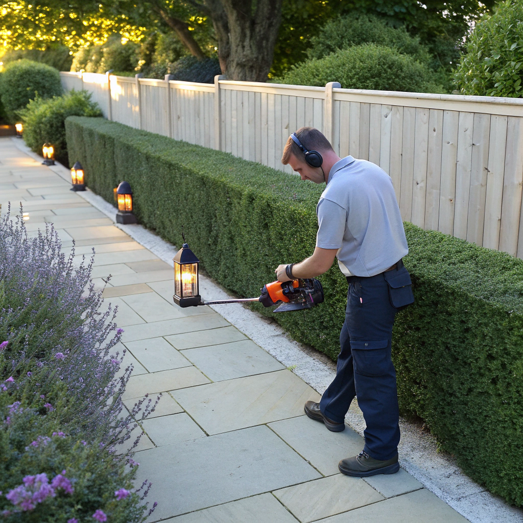 Seasonal landscape maintenance in River Side property